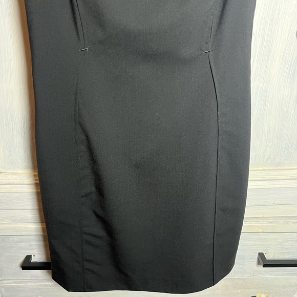 Theory Black Wool High Neck Fitted Power Bellaire Dress Office Quiet Luxury‎ - Picture 3 of 10